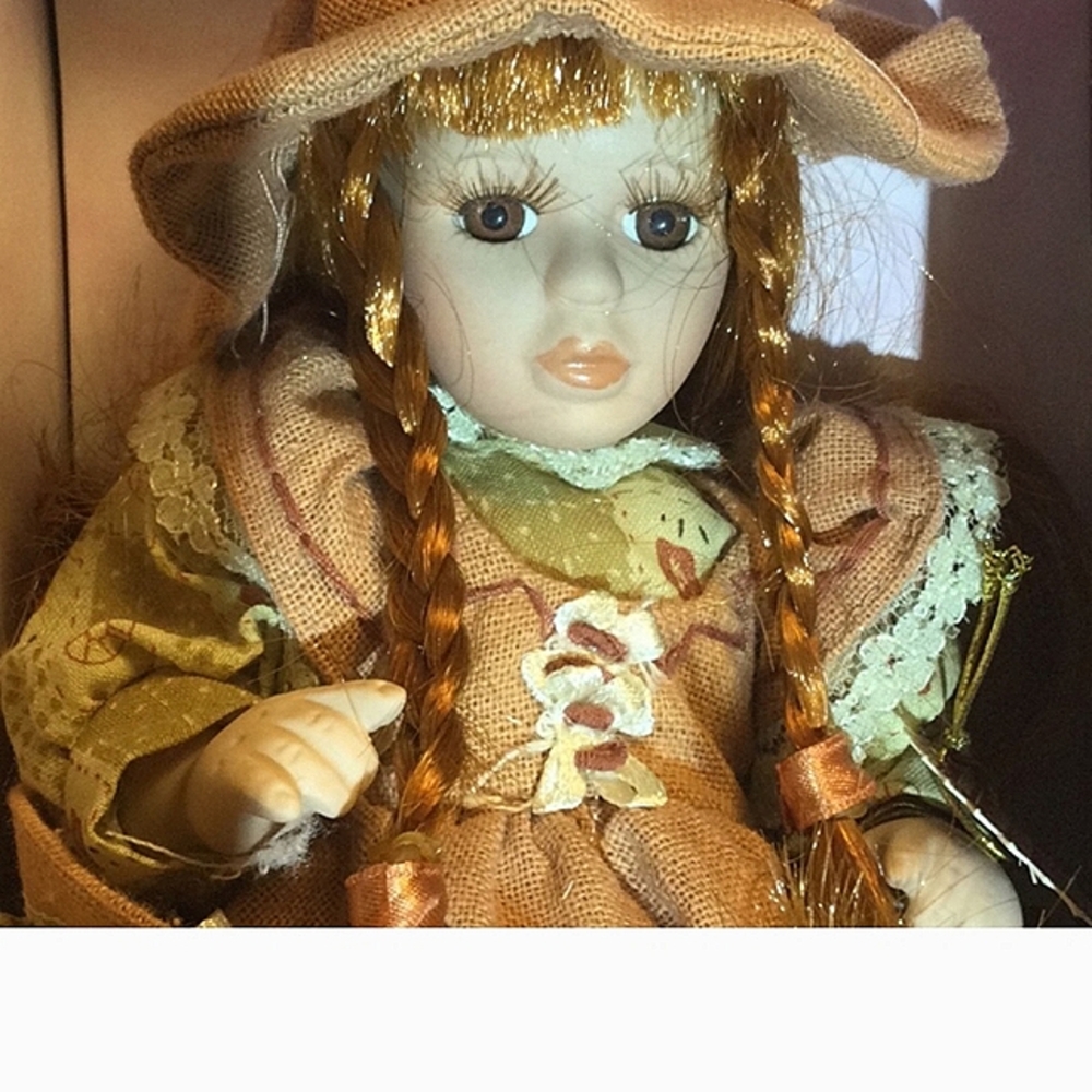 Porcelian Cow Girl Doll by Christina Collection